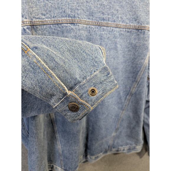 VTG Sonoma Chore Jacket Mens XL Denim Barn Coat Corduroy Collar Flannel Lined - Picture 8 of 13